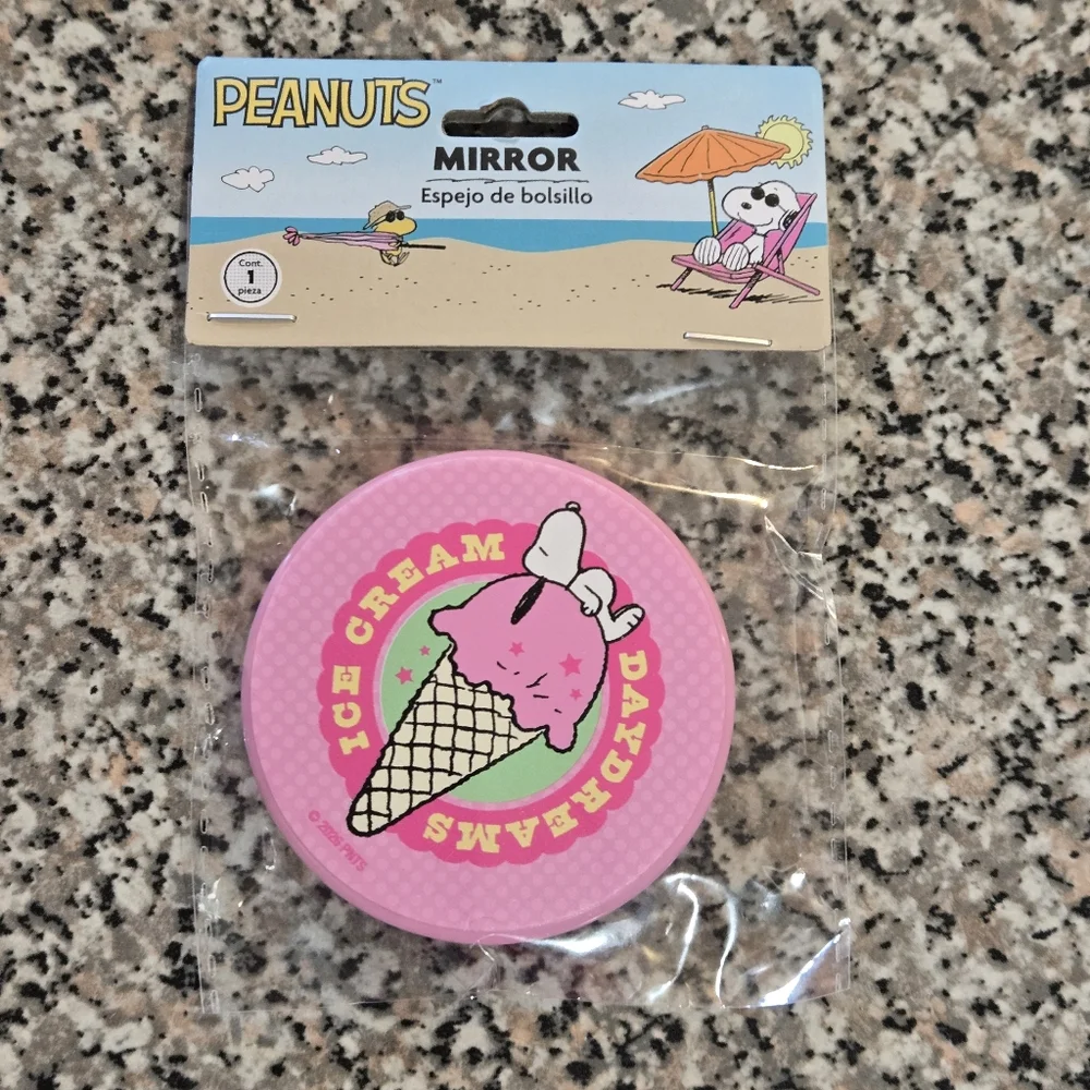 Peanuts Snoopy Compact Mirror - Choose Pink, Orange, Or Blue